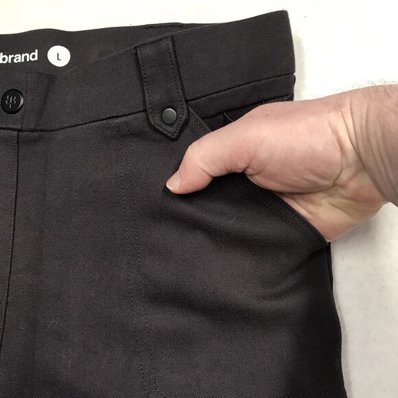 BETABRAND Pants Women's L 32x26 Slate Black 2 Pocket Utility Ankle Crop Yoga - Picture 11 of 16